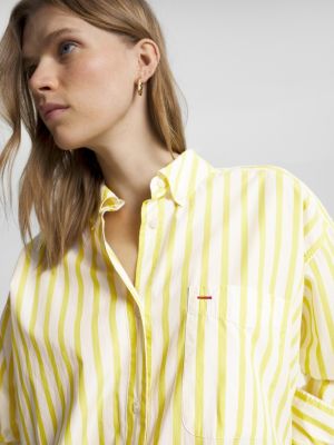 werkgelegenheid Plunderen Sandalen Tommy Icons gestreepte oversized blouse | WIT | Tommy Hilfiger