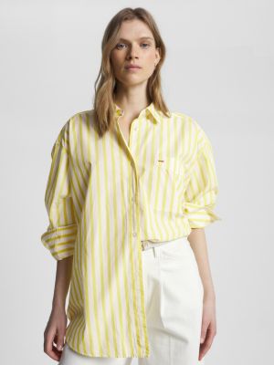 Tommy Icons Stripe Oversized Shirt | WHITE | Tommy Hilfiger