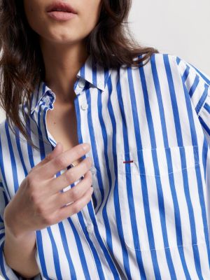 Tommy hilfiger women's striped hot sale shirt