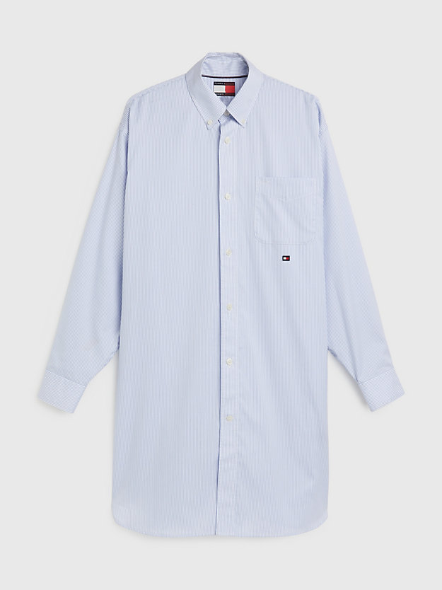 ITHACA STP BLUE COAST/ OPTIC WHITE Tommy Hilfiger x Shawn Mendes Ithaca Stripe Shirt Dress for women TOMMY HILFIGER