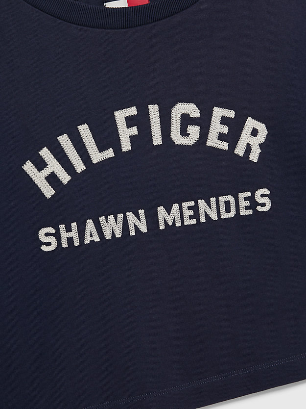 CARBON NAVY Tommy Hilfiger x Shawn Mendes Relaxed Cropped T-Shirt for women TOMMY HILFIGER