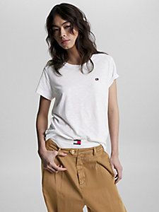camiseta tommy hilfiger x shawn mendes de diseño dual gender y corte slim blanco de mujer tommy hilfiger