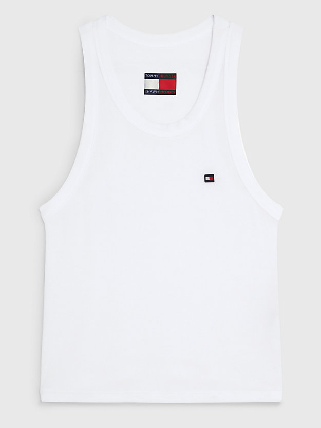 TH OPTIC WHITE Tommy Hilfiger x Shawn Mendes Slim Ribbed Tank Top for women TOMMY HILFIGER
