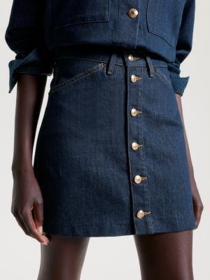 Monogram Jacquard Denim A-Line Skirt - Ready to Wear