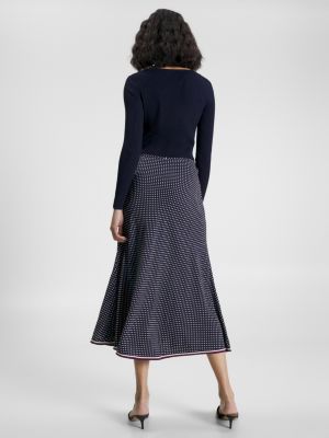 BOSSETY Puppenkleidung Für 17cm Labu Puppe - Gepunkteter Rock Mit Schleife In Schwarz