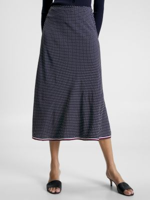 Beige polka dot outlet skirt