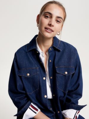 Relaxed Fit Denim Shirt Dress DENIM Tommy Hilfiger