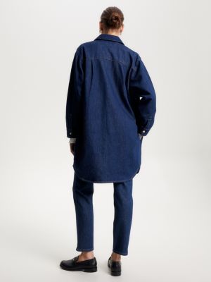 denim relaxed fit denim shirt dress for women tommy hilfiger