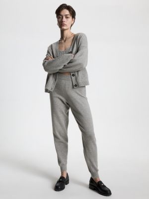 Womens grey best sale tommy hilfiger joggers