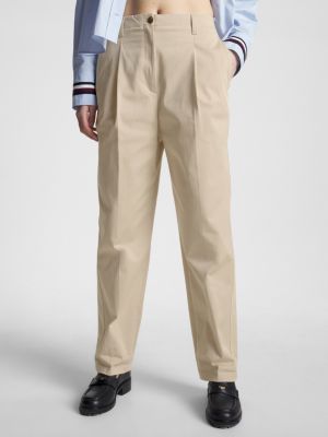 Pantalon fuseau beige à bandes latérales SVNTY - Pantalons Femme