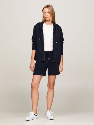 blue 1985 collection hoodie mit reißverschluss für damen - tommy hilfiger