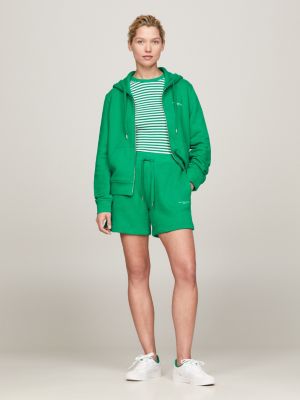 green 1985 collection hoodie mit reißverschluss für damen - tommy hilfiger