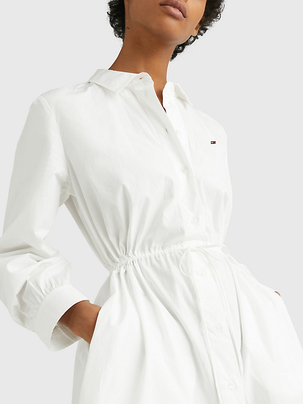 Robe chemise 1985 Collection en popeline TH OPTIC WHITE pour femmes TOMMY HILFIGER