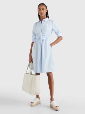 Ithaca Stripe Poplin Shirt Dress BLUE Tommy Hilfiger