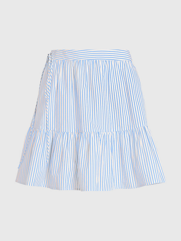 SUMMER POP PREP STP/ VESSEL BLUE Stripe Tiered Mini Skirt for women TOMMY HILFIGER
