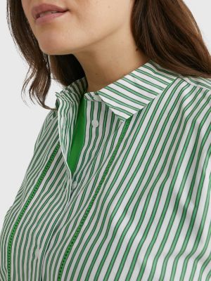 Curve Relaxed Fit Bluse | GRÜN | Tommy Hilfiger