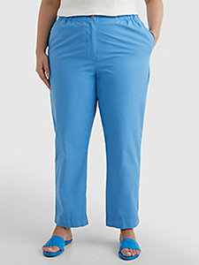 blauw curve 1985 broek met elastische taille voor dames - tommy hilfiger