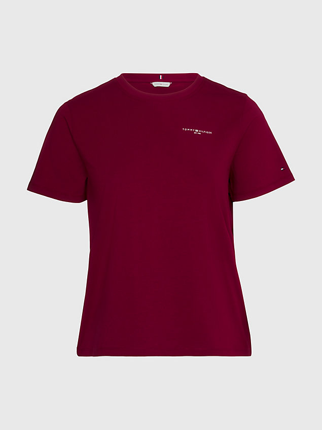 red curve 1985 collection signature logo t-shirt for women tommy hilfiger