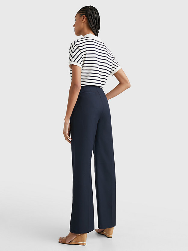 DESERT SKY Straight Fit Button Front Trousers for women TOMMY HILFIGER