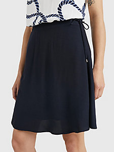 blue rope print mini skirt for women tommy hilfiger