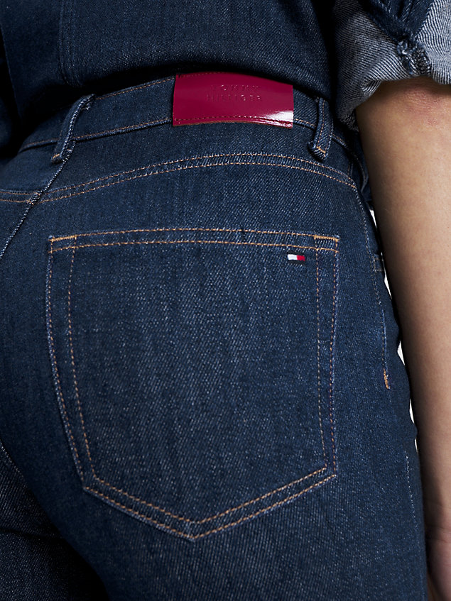denim classics straight jeans mit hohem bund für damen - tommy hilfiger