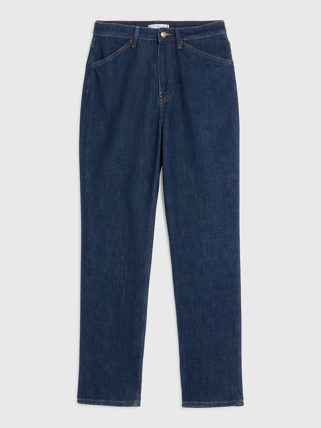 jeans classics straight fit a vita alta denim da donna tommy hilfiger