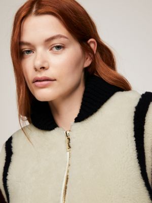 Tommy hilfiger shearling clearance aviator jacket