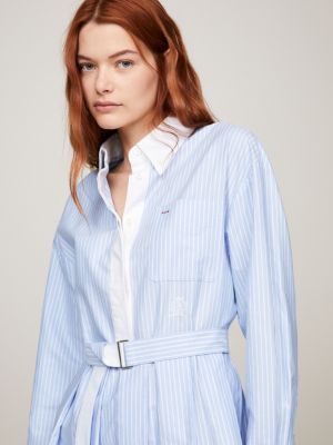 Women's Blue Blouses, Women's Pleated Blouses