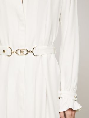 White t shirt dress best sale with belt