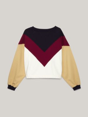 Tommy jeans colourblock 2024 stripe logo sweatshirt