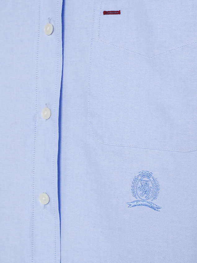 blue archive boyfriend fit oxford-overhemd voor dames - tommy hilfiger