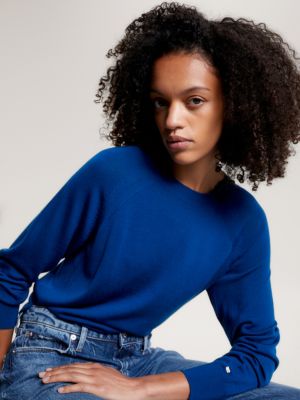 Blue merino shop wool jumper