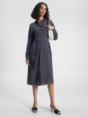 Argyle Stripe Midi Shirt Dress | Tommy Blue Hilfiger 