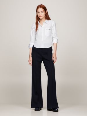 Fitted Poplin Blouse | White | Tommy Hilfiger