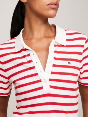 Fit | Slim | Tommy Collection gestreiftes Weiß 1985 Hilfiger Poloshirt