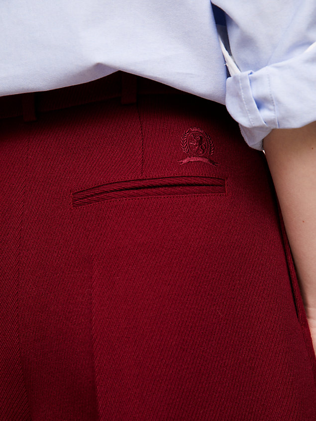 pantalón chino de lana texturizada red de mujer tommy hilfiger