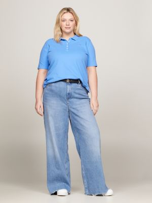 blue curve 1985 collection regular fit poloshirt für damen - tommy hilfiger