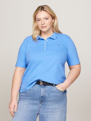 blue curve 1985 collection regular fit poloshirt für damen - tommy hilfiger