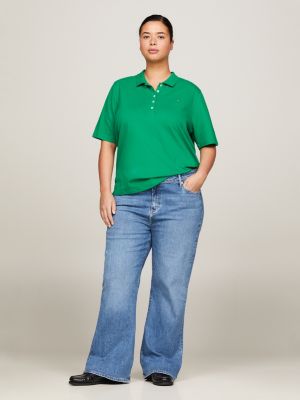 green curve 1985 collection regular fit poloshirt für damen - tommy hilfiger