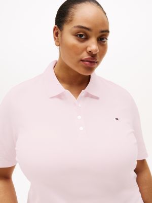 polo coupe standard 1985 collection curve rose pour femmes tommy hilfiger