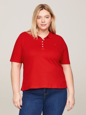 Polo tommy hilfiger femme rouge hot sale