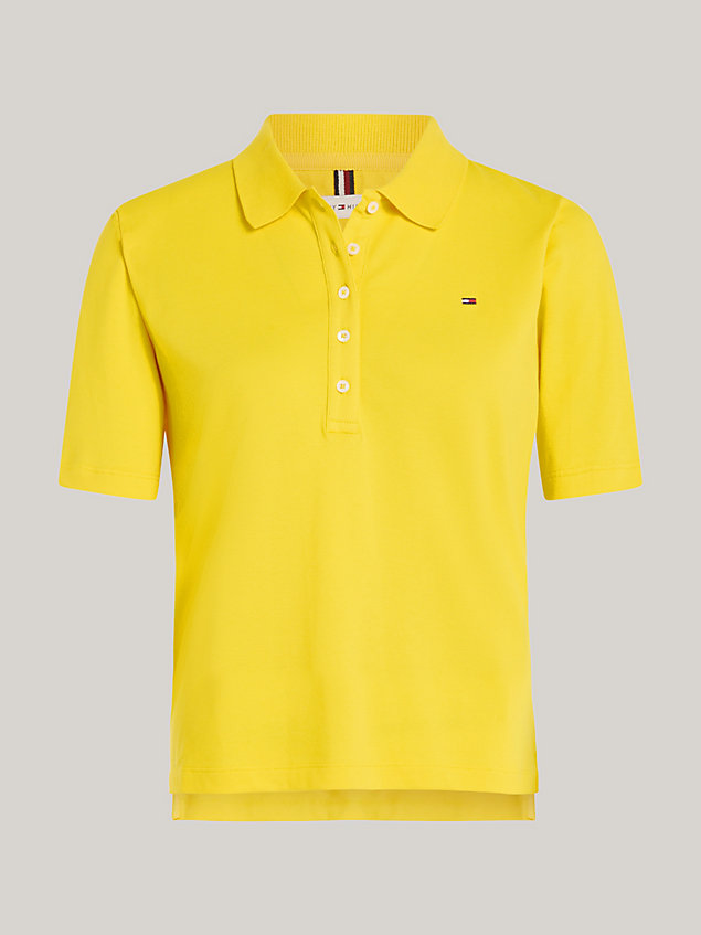 yellow curve 1985 collection regular fit polo for women tommy hilfiger