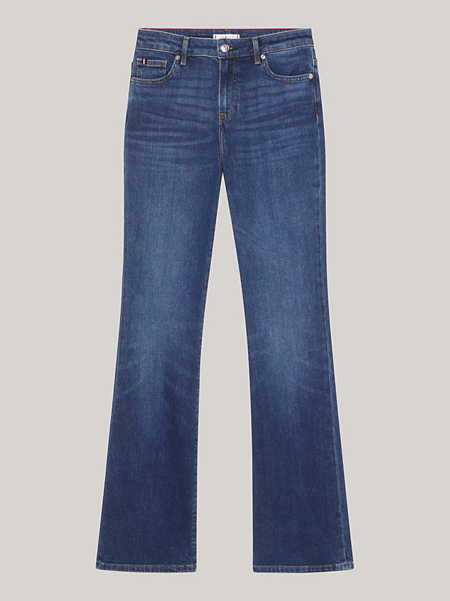 denim medium rise bootcut jeans voor dames - tommy hilfiger