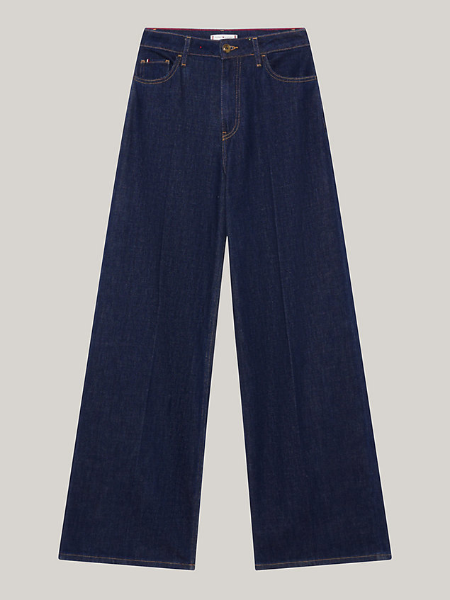 denim high rise wide leg jeans for women tommy hilfiger