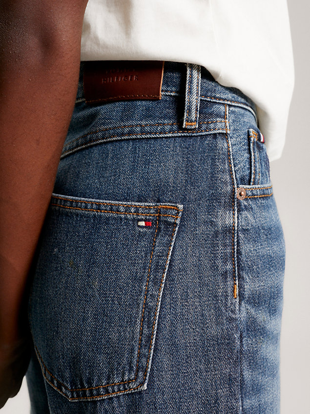 denim proste jeansy o luźnym kroju z wysokim stanem dla kobiety - tommy hilfiger