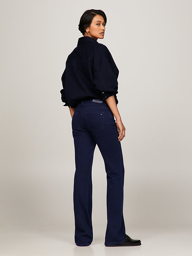 denim bootcut jeans mit mittelhohem bund für damen - tommy hilfiger