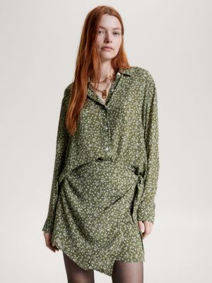 Feather Print Flare | Green Fit Tommy | And Dress Hilfiger