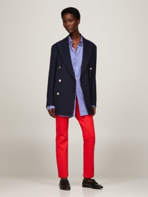 Elevated Knit Slim Fit Trousers | Hilfiger | Red Tommy