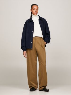 Relaxed Straight Leg Pleated Chinos | Brown | Tommy Hilfiger