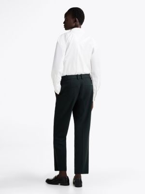 pantalon slim droit longueur cheville noir pour femmes tommy hilfiger